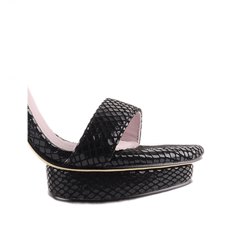 KULMA Platform Leather High Heel Sandals - 10cm - ithelabel.com