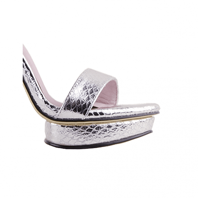 KULMA Platform Leather High Heel Sandals - 10cm - ithelabel.com