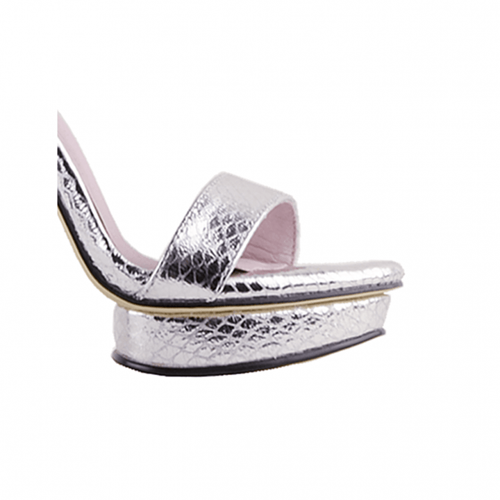KULMA Platform Leather High Heel Sandals - 10cm - ithelabel.com