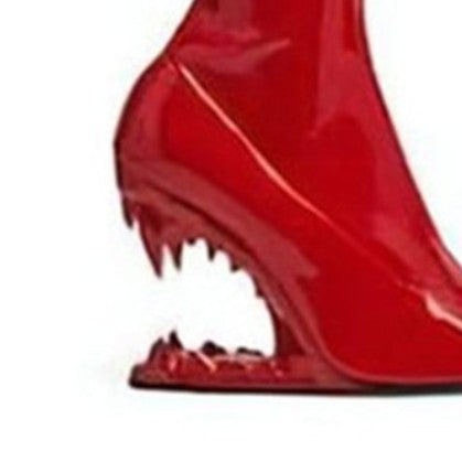 KULRE Sculptured Wedged Heel Ankle Boots
