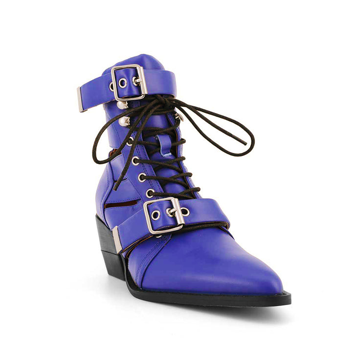 KUNIX Cut Out Biker Ankle Western Cowboy Boots - ithelabel.com