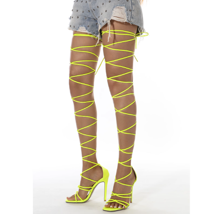 LEIRE Lace Up High Heel Sandals
