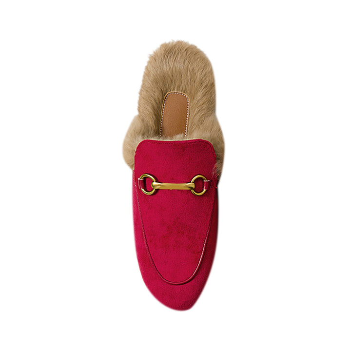 LEURA Basic Flat Scarf Slides Slippers