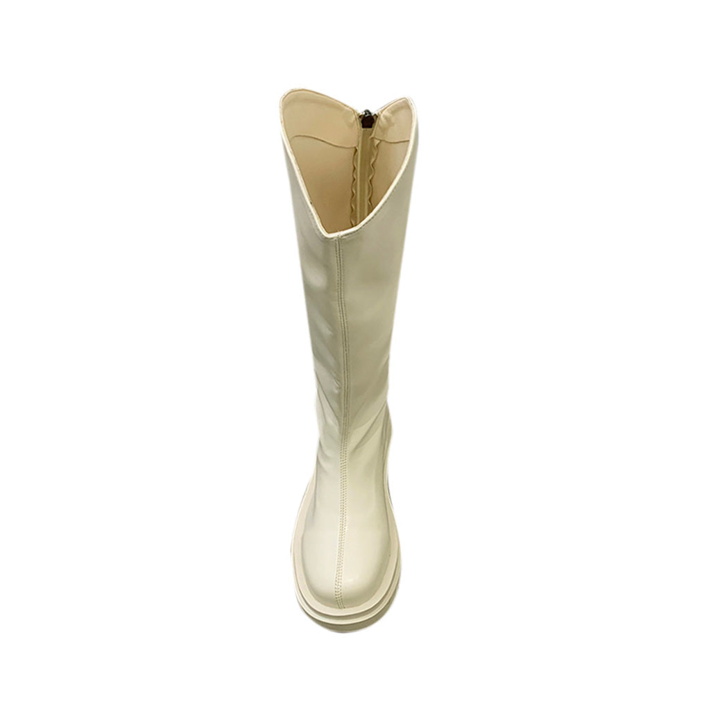 LIRUA Leather Platform Knee High Boots