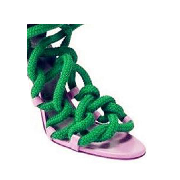 MURRY Lace Up High Heel Rope Sandals