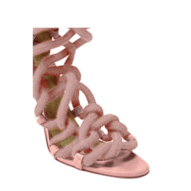 MURRY Lace Up High Heel Rope Sandals