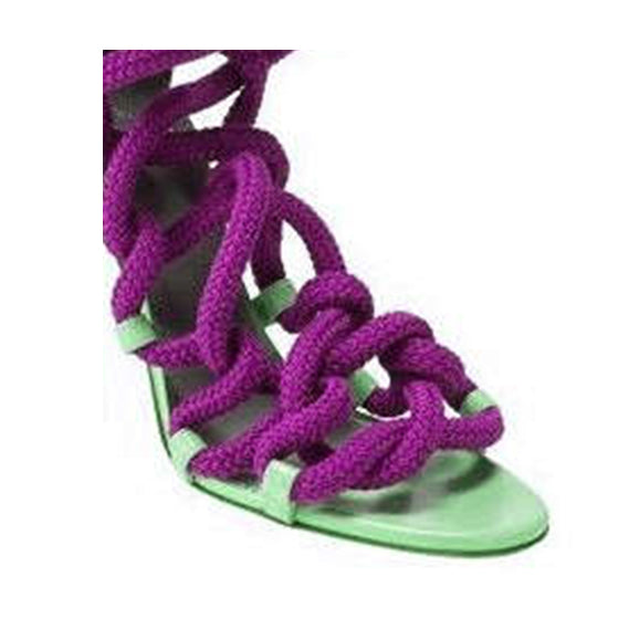 MURRY Lace Up High Heel Rope Sandals