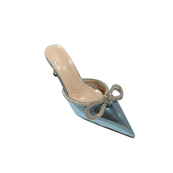 NAIJE Diamante Bow Mules Sandals