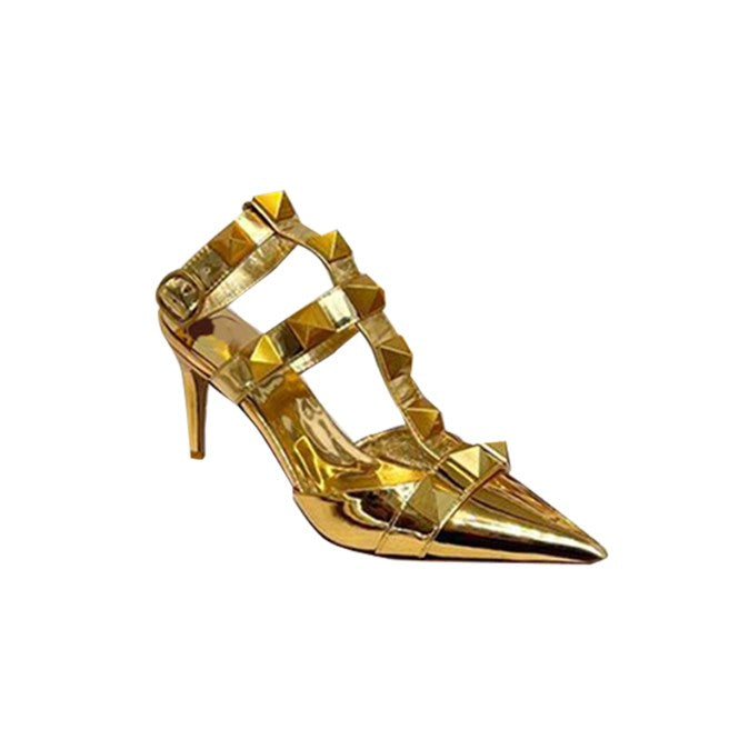 NAJEK Studded Mid Heel Sandals