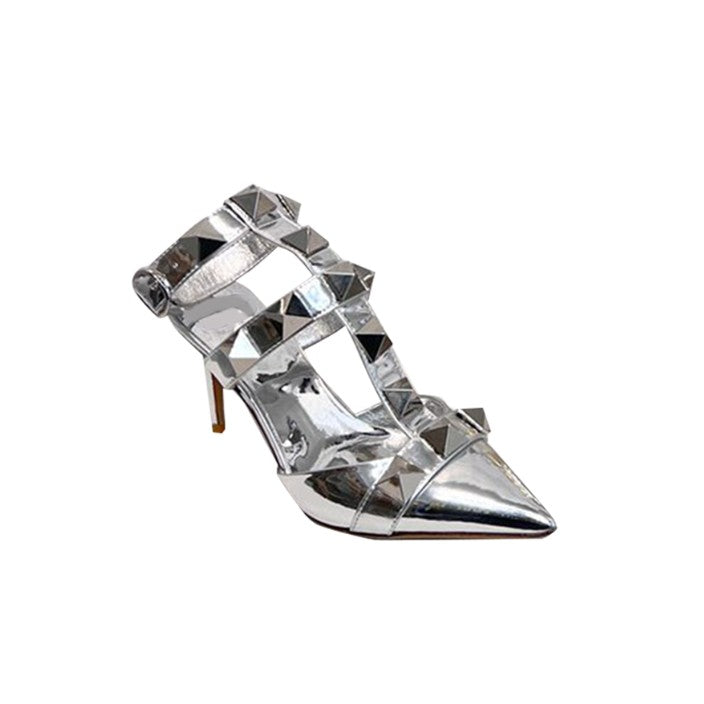 NAJEK Studded Mid Heel Sandals