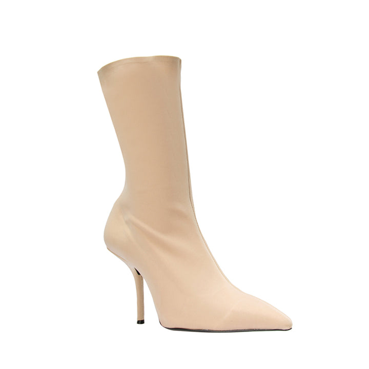 NELLE Super Pointed Toe Basic Sock Ankle Boots