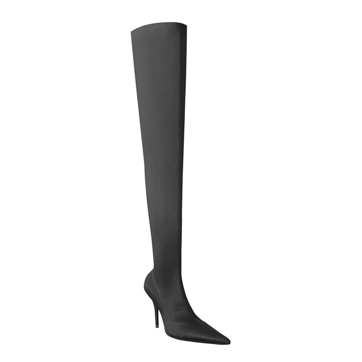 NELLE Super Pointed Toe Basic Over The Knee Sock Boots