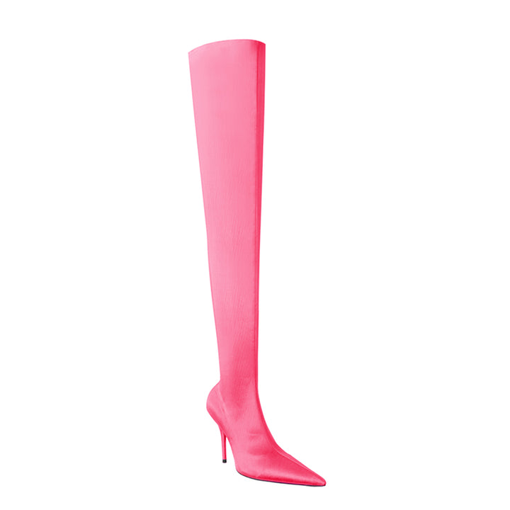 NELLE Super Pointed Toe Basic Over The Knee Sock Boots