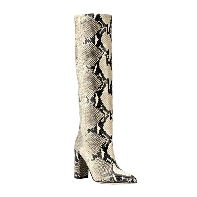 OKANA Printed Leather Knee High Boots - ithelabel.com