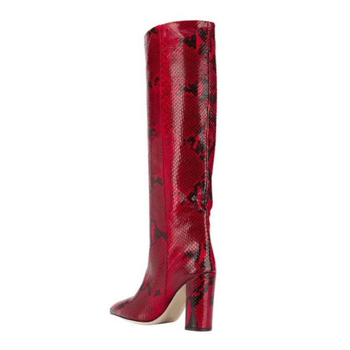 OKANA Printed Leather Knee High Boots - ithelabel.com