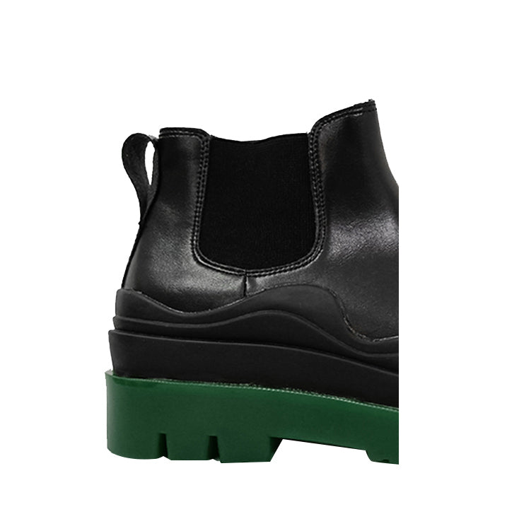 PAULA Bi-Color Leather Ankle Boots