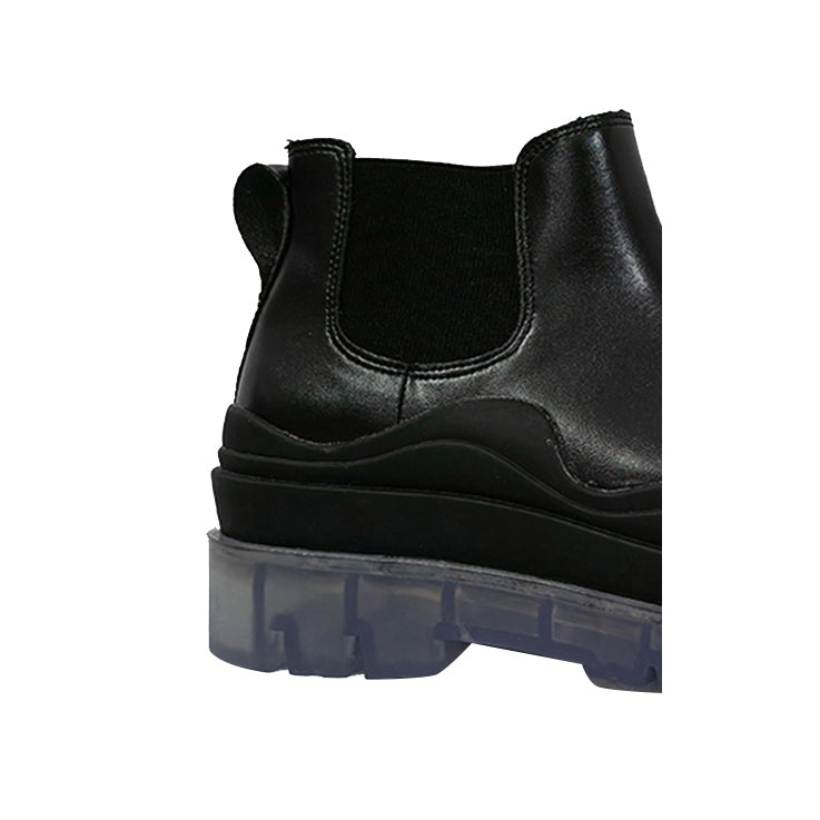 PAULA Bi-Color Leather Ankle Boots