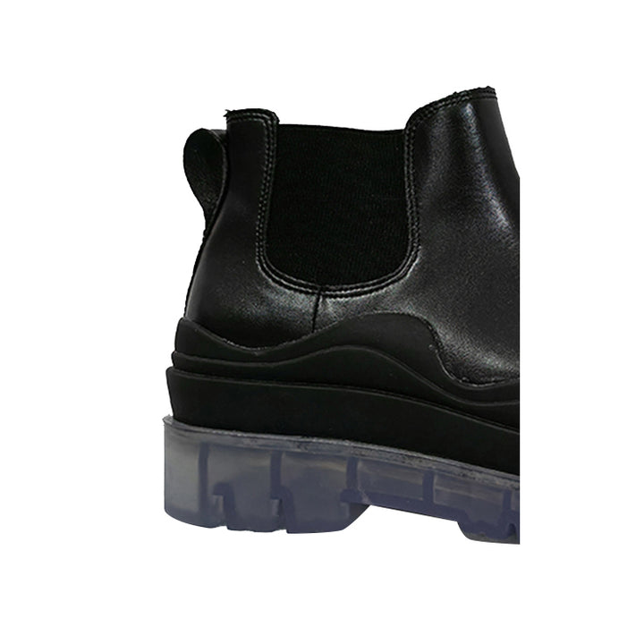 PAULA Bi-Color Leather Ankle Boots