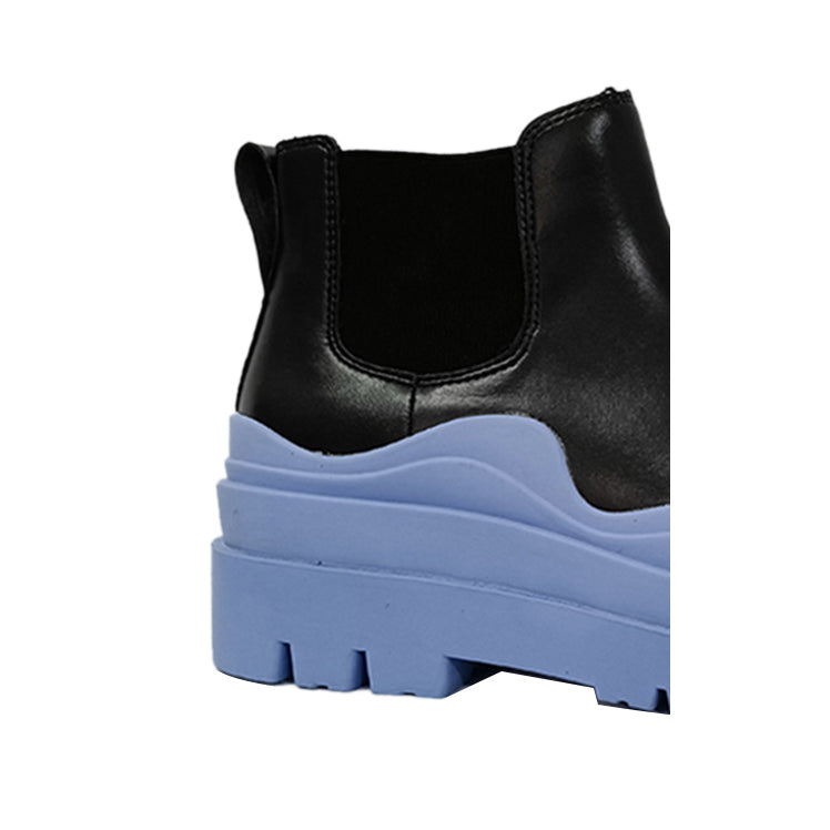 PAULA Bi-Color Leather Ankle Boots