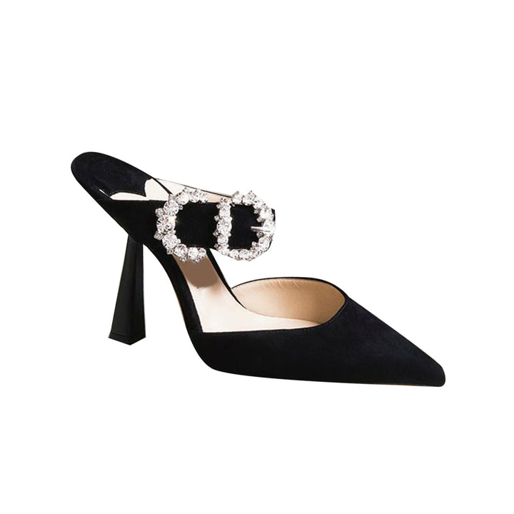 POMCA Diamante Buckled Mules Sandals