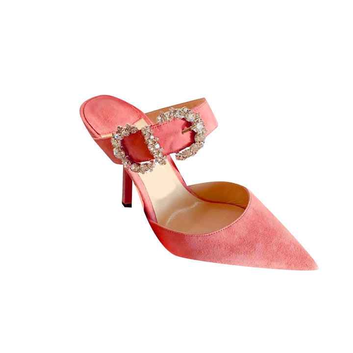 POMCA Diamante Buckled Mules Sandals