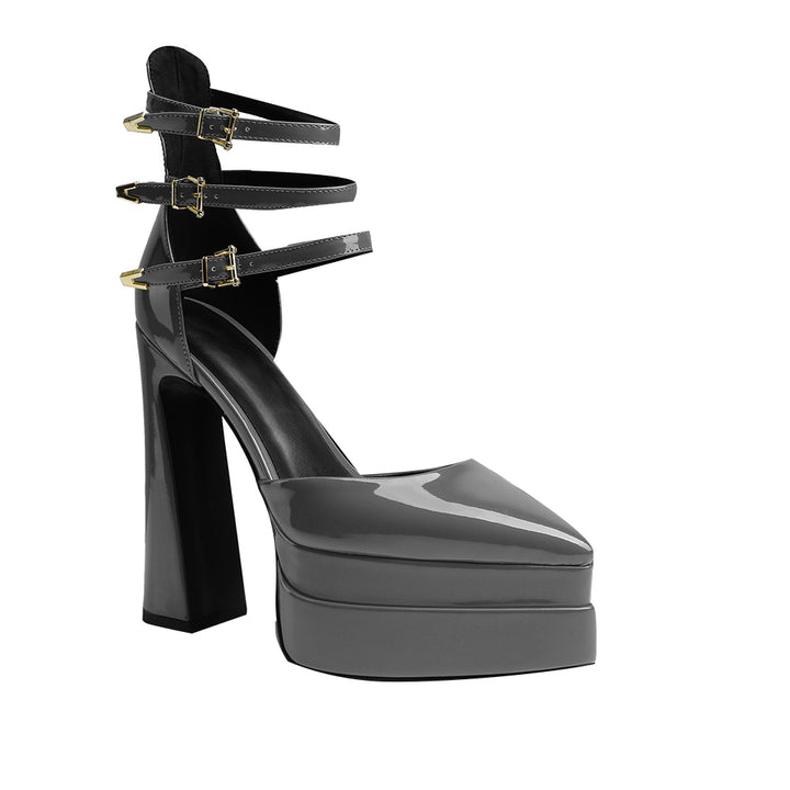 QEIVA Block Heel Platform Sandals