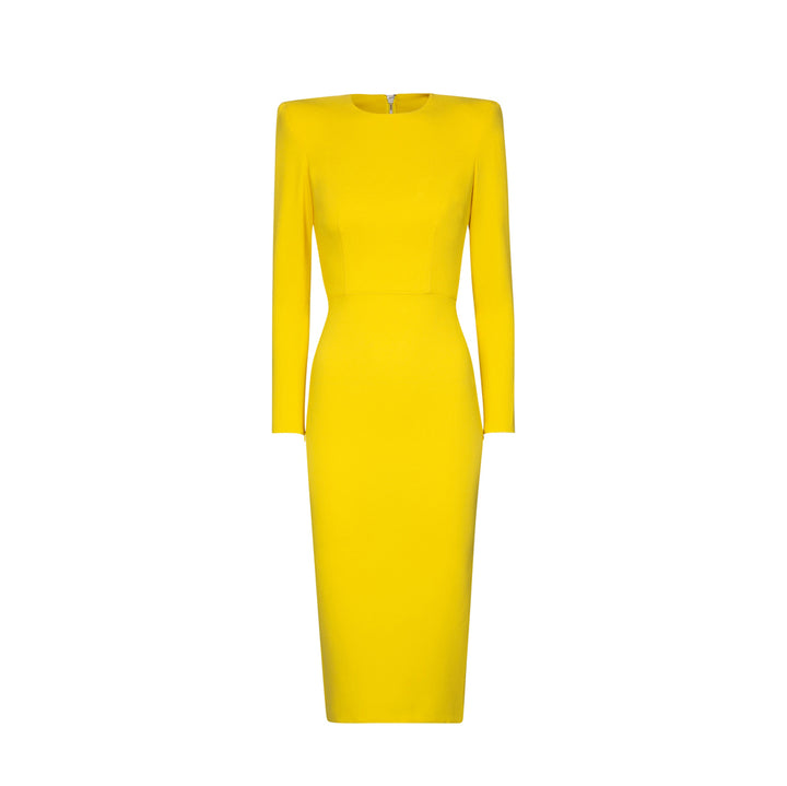 QIKIE Long Sleeves Evening Dress Gown