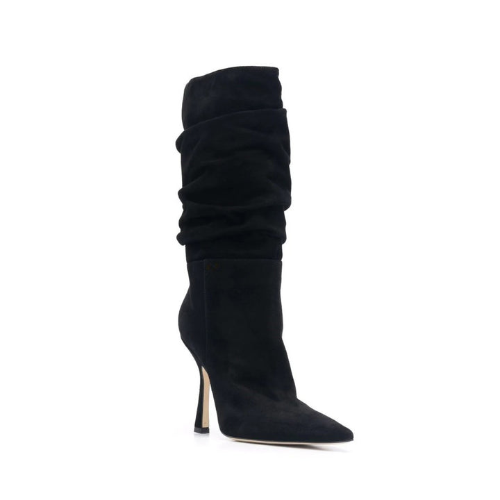 QITEN Stiletto Heel Suede Slouchy Ankle Boots