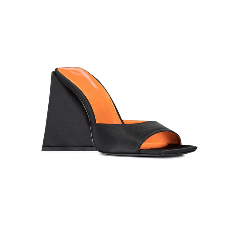 RADIA Block Heel Cloth Mules Sandals - ithelabel.com