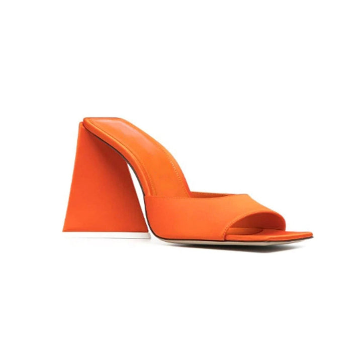 RADIA Block Heel Leather Mules Sandals - ithelabel.com