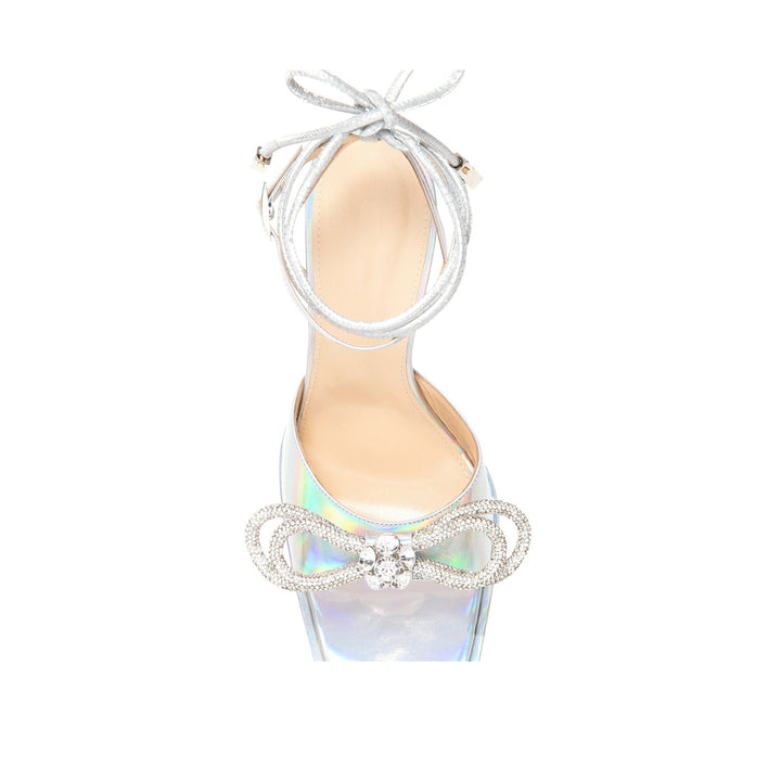 RANCY Diamante Bow Lace Up High Heel Sandals