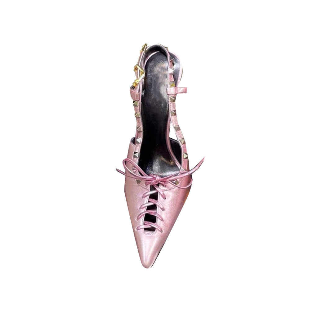 REIAH Studded High Heel Sandals