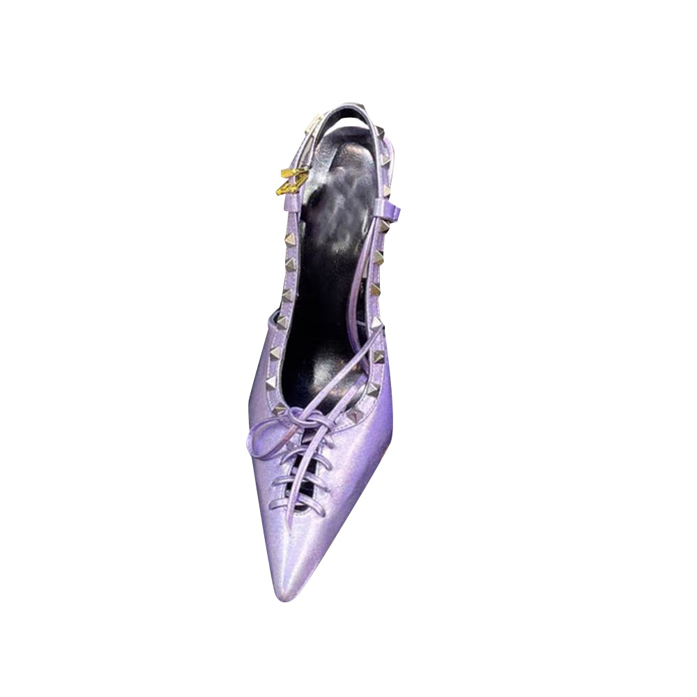 REIAH Studded High Heel Sandals