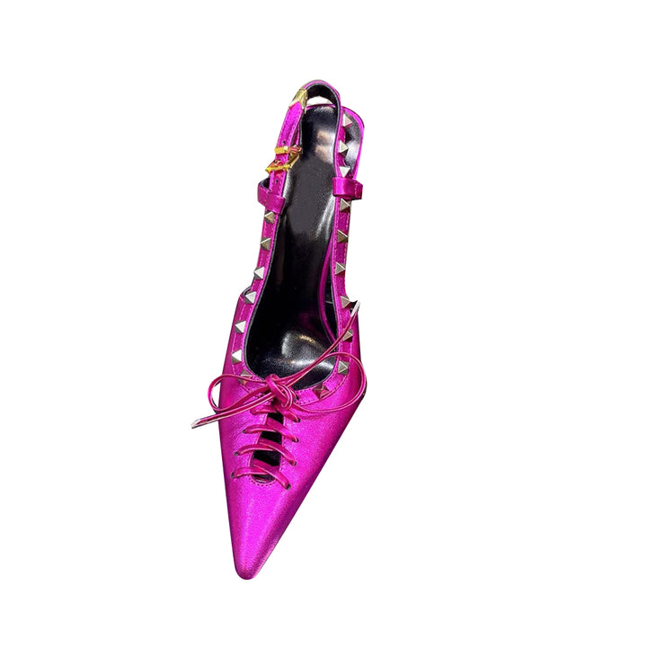 REIAH Studded High Heel Sandals