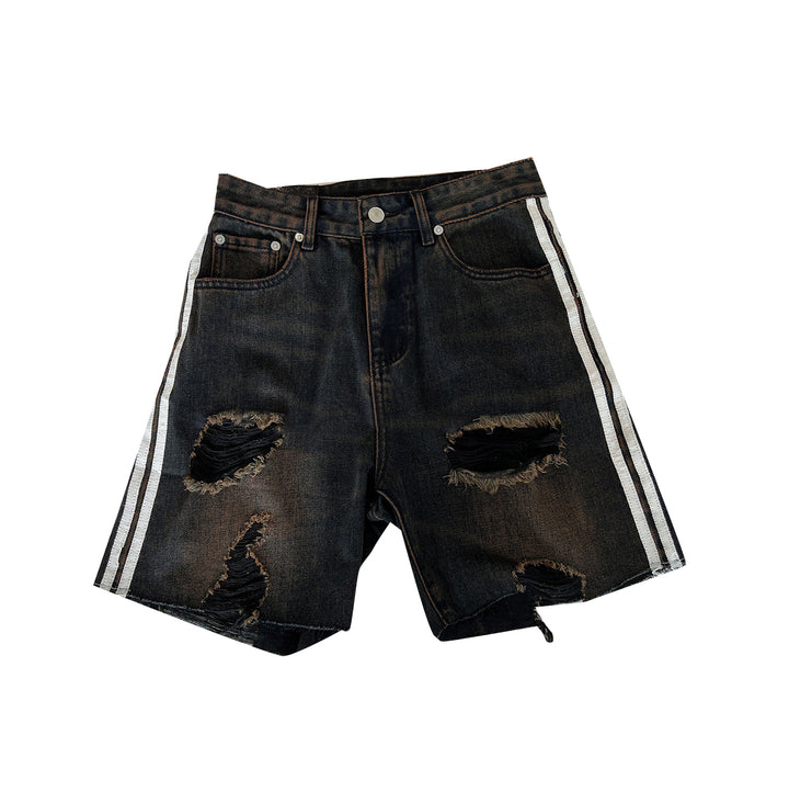 RIOMA Striped Denim Shorts