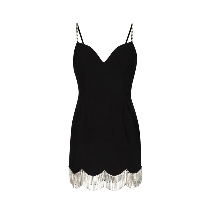 SAMNE Diamante Fringed Evening Dress Gown