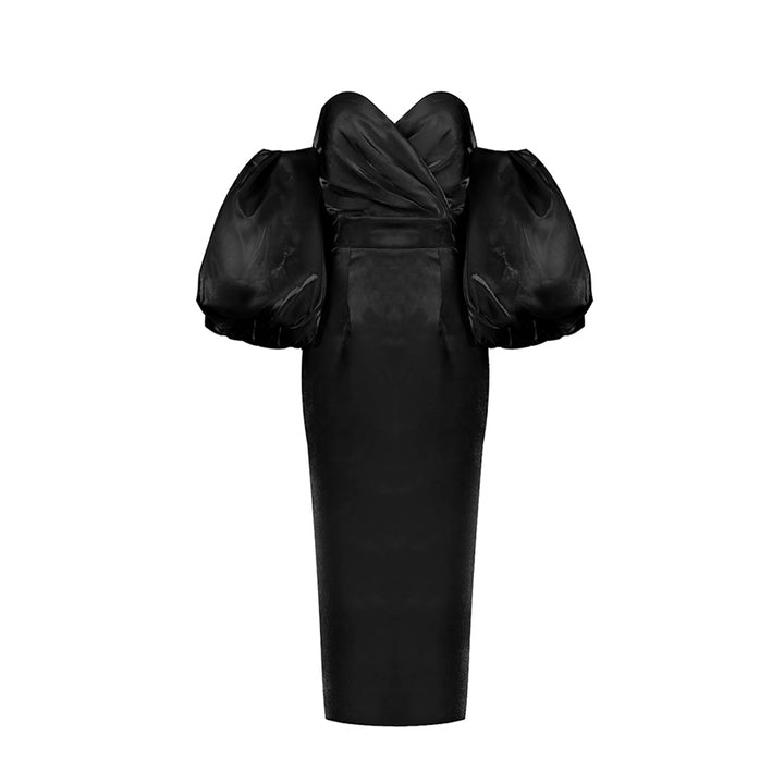 SCITT Puff Sleeves Off-Shoulder Maxi Dress