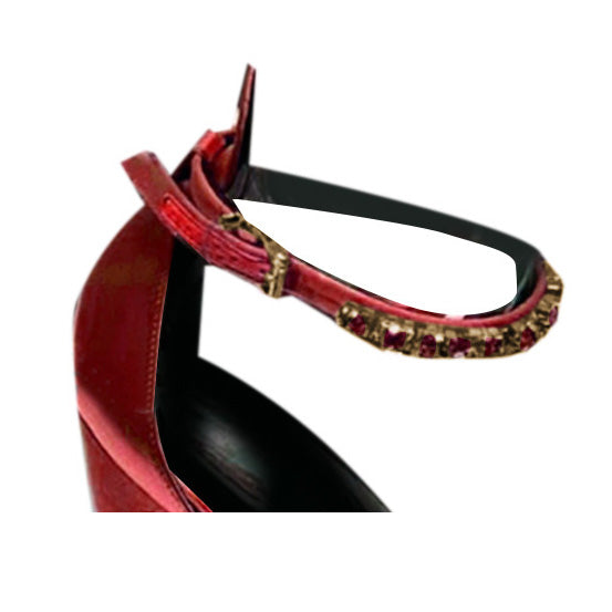 SEUNO Ankle Strap Block Heel Platform Sandals