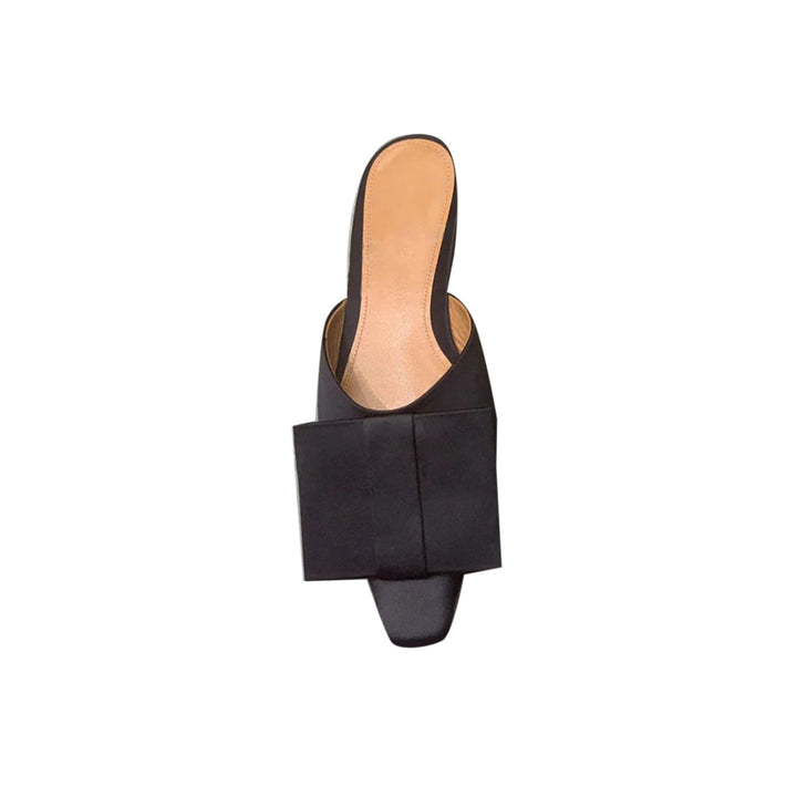 SIDIN Bow Satin Slippers Slides
