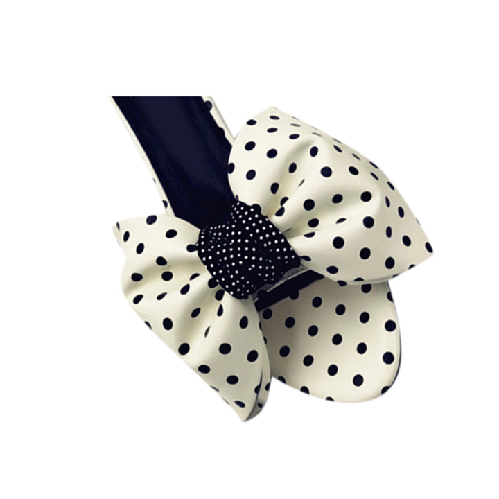 SIFIO Polka Dot Bow Embellished Mules Sandals