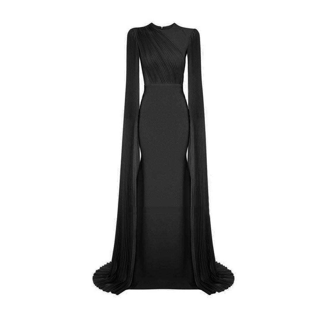 SIKIA Long Sleeves Maxi Evening Dress Gown