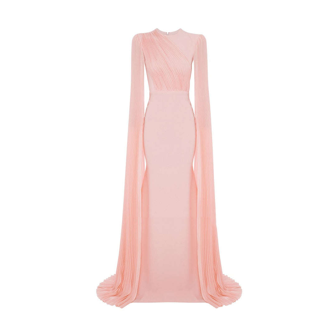 SIKIA Long Sleeves Maxi Evening Dress Gown