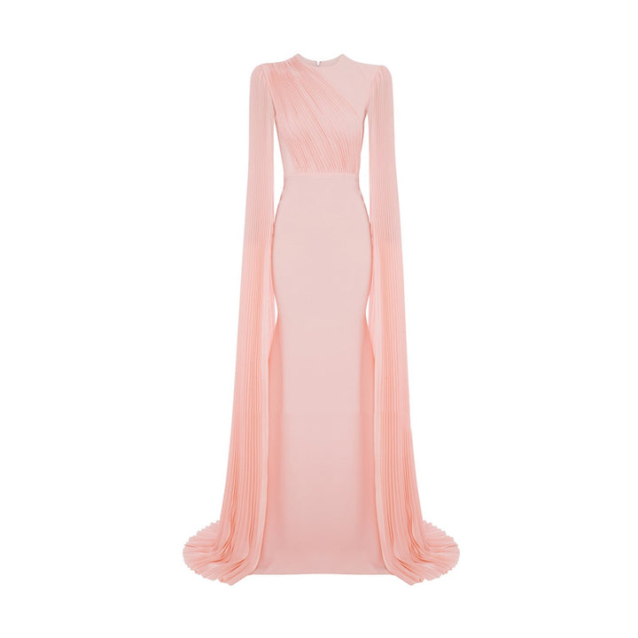SIKIA Long Sleeves Maxi Evening Dress Gown