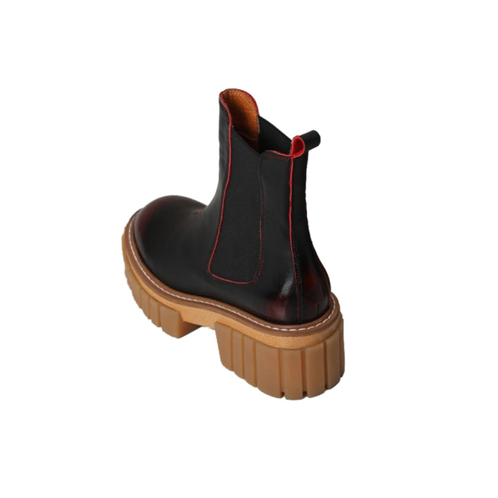 SIKIO Leather Platform Ankle Boots - ithelabel.com