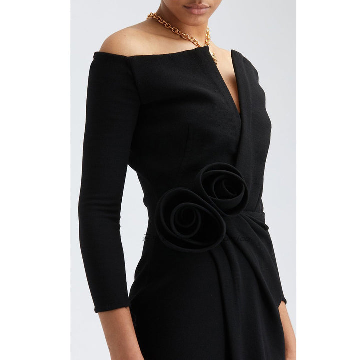 SIRIO Off-Shoulder Slip Evening Dress Gown
