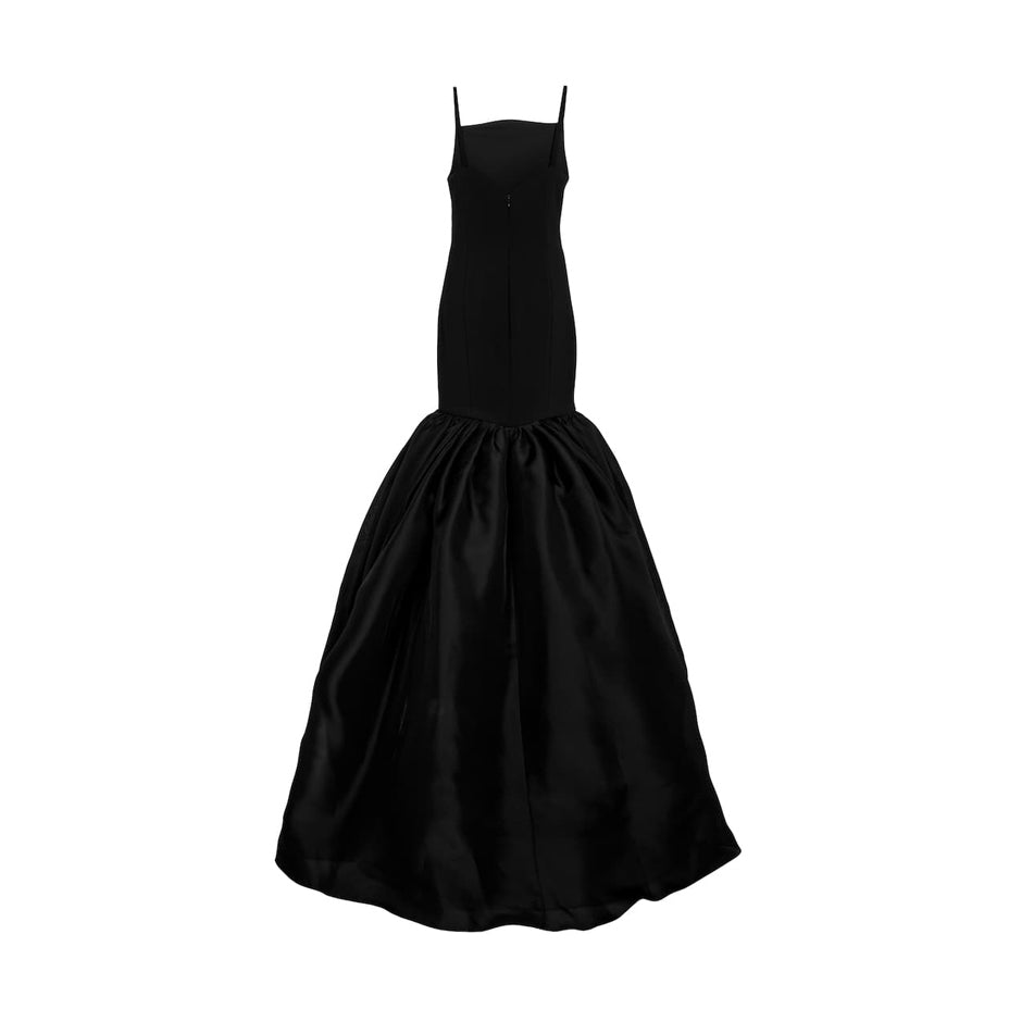 SIUNE Ruffled Hem Maxi Evening Dress Gown