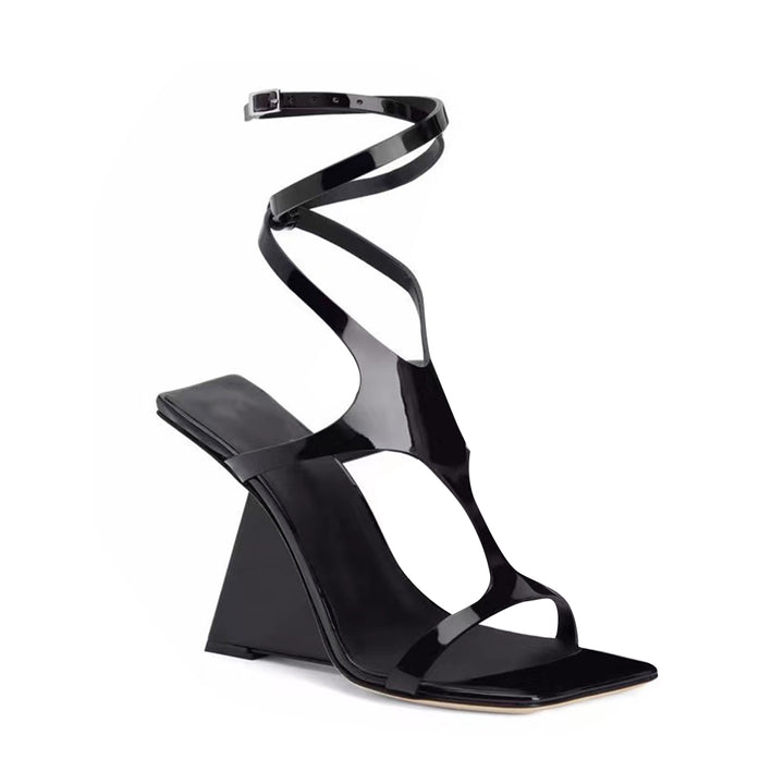 VALRU Ankle Strap Wedged Heel Sandals