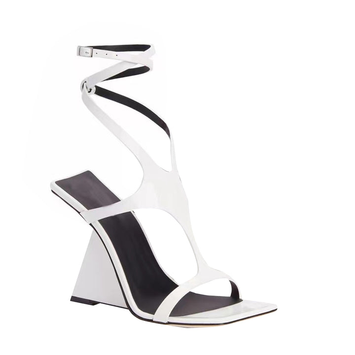 VALRU Ankle Strap Wedged Heel Sandals