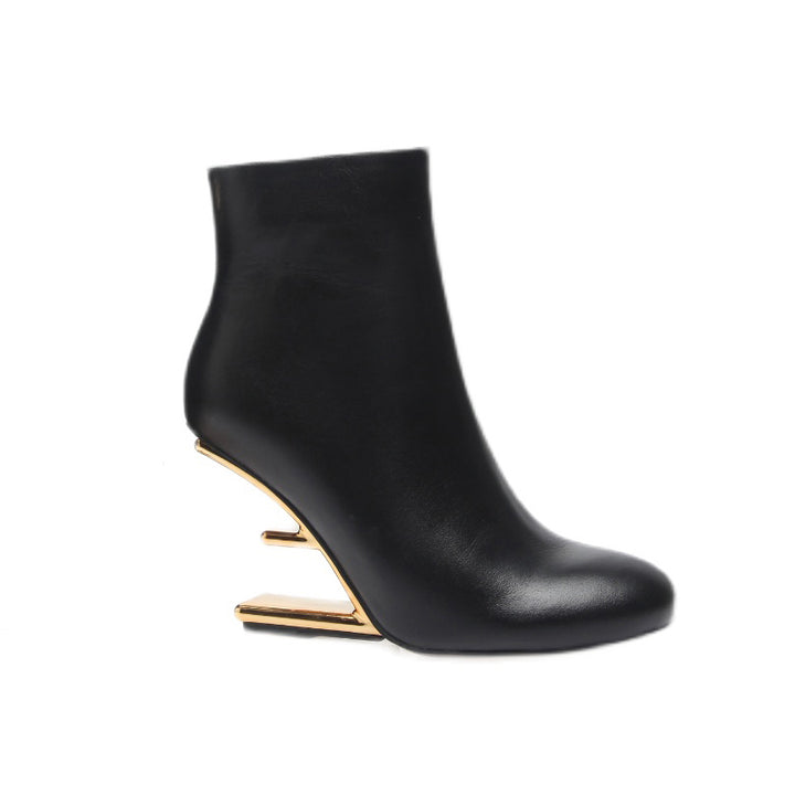 VANUI Sculptured Heel Ankle Boots