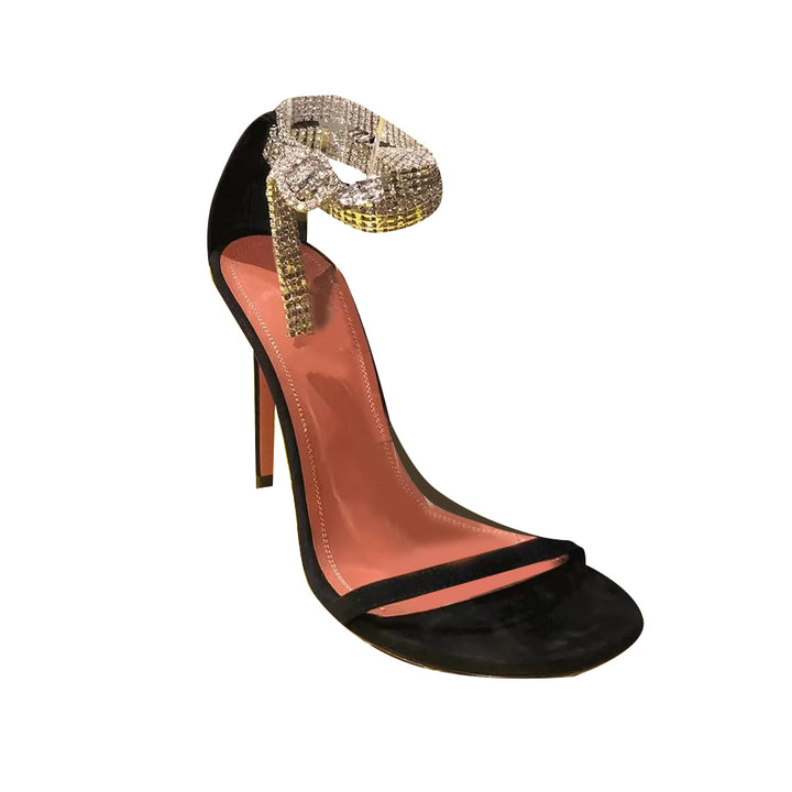 VILAT Ankle Diamante High Heel Sandals - 9cm